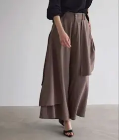 ミエリインヴァリアント Wrap Layer Asymmetry Pants