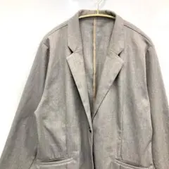 【kastane】ワンボタン 裏なしロングジャケット Mサイズ ブラウン系カラー