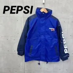PEPSI ペプシ ナイロンジャケット ロゴ刺繍 メンズ 青 紺