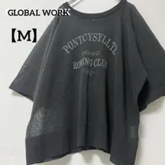 GLOBAL WORK （M ）シアーニットプリント　 半袖　オーバーサイズのサムネイル