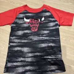 赤黒ストライプ 牛の頭 Tシャツ