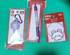 ちいかわキャンドゥモモンガラバーヘアゴムボールペンカラビナ付きリールキーホルダー