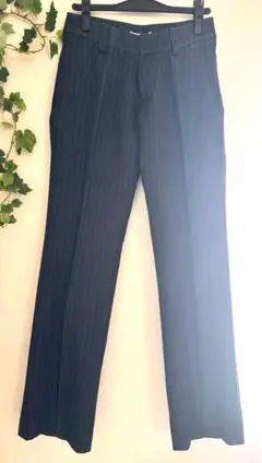 ＊Spick&Span＊紺 ストライプ 麻 パンツ スラックス サイズ34