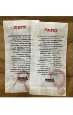 Merci メダイ　ペンダントトップ　ブレスレット　ネックレス　2個