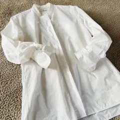 美品ユニクロコラボ♥プラスジェイ♥長袖シャツ 【S】 白綿100隠れボタンお洒落