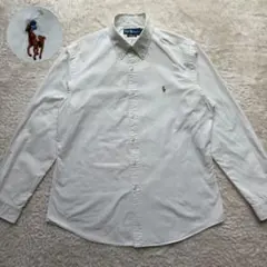 マルチカラーポニー✨ ラルフローレン ホワイト シャツ L カスタム