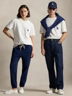 【新品・M】ポロ ラルフローレン × ドジャース Tシャツ MLBコラボ 完売品