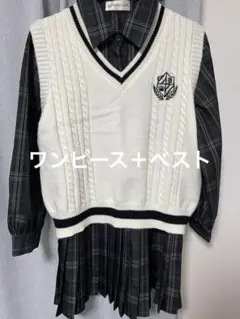 プリーツ シャツ ワンピース ミニ ベスト付き セットアップ bubbles 風