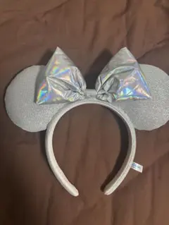 【発送5/7以降】シルバー ミッキー耳カチューシャ