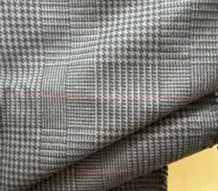 グレイッシュコットングレンチェック素材