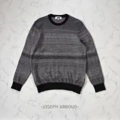 JOSEPH ABBOUD/ニット/LL/黒×グレー/総柄/ウール混/カジュアルのサムネイル