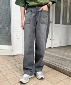 CPCM/セーラーデニムパンツ/ブラック/L/美品