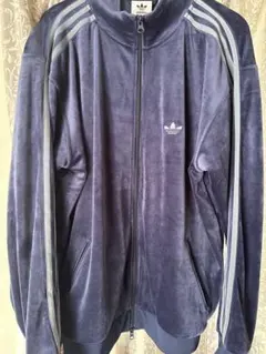 BE:FIRST着用 adidas ネイビー ベロア トラックジャージ　Mサイズ
