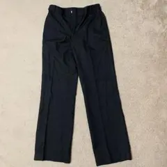 ブラック スラックス ゴムウエスト