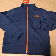 【タグ付き新品】パーカー 裏起毛 ネイビー×オレンジ ポケット付き
