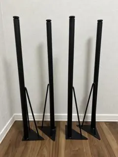 アイアンテーブル脚　4本セット　黒　高さ調整可能　71.5cm