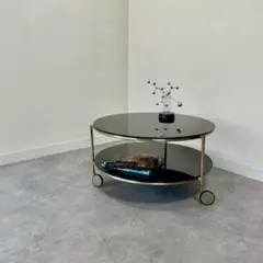 90s IKEA STRIND ガラステーブル コーヒーテーブル オールドイケアのサムネイル