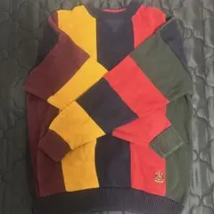 カラフルストライプニットセーター