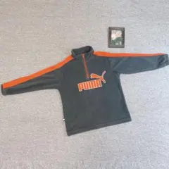 PUMA フリースジャケット グレー/オレンジ