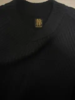 BATONER-バトナー：SIGNATURE RIB CREW NECKブラック