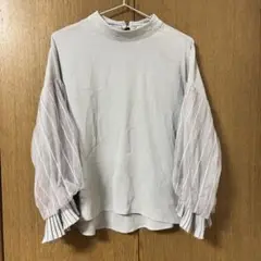 ★fifth★グレー シースルー袖 ハイネックトップス　Mサイズ