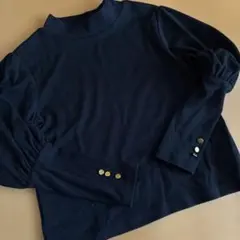 ハイネックカットソー　130cm ブラック