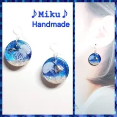 No.1610-A シマエナガ☆お花☆パール☆レジン☆ピアス・イヤリング