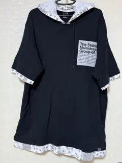 B ONE SOUL フード付きオーバーサイズパーカー