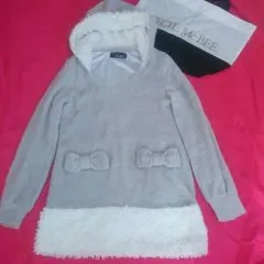 セシルマクビー 秋冬春 フードつき ワンピース