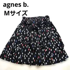 agnes b. アニエスベー リボンベルト付き フレアスカート ウエストゴムのサムネイル