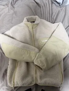 エクストララージ ボアジャケット M 白 オフホワイト バックロゴ