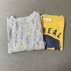 【かっこいい】110 GAP 稲妻柄 長袖カットソー　H&Mトップス