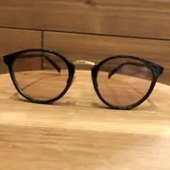 『 新品 』ボストン 丸型 サングラス ブラック＆ゴールド＆ブラウン