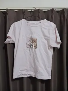 ingni　ねこシャツトップス　薄ピンク