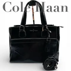 コールハーン トートバッグ レザー ブラック 2WAY A4収納 タッセル 通勤