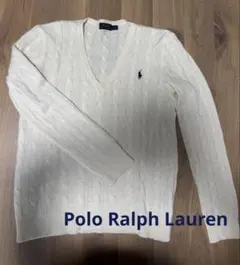Polo Ralph Lauren アイボリー Vネックニット