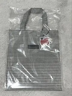 ファミリア ギンガムチェックトートバッグ