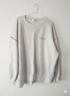 【シミあり】mi and mou アウトステッチロゴスウェット サイズ2