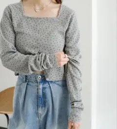 Kastane サーマルカーディガン　グレー