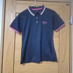 Callaway レディース ポロシャツ L ネイビー/ピンク