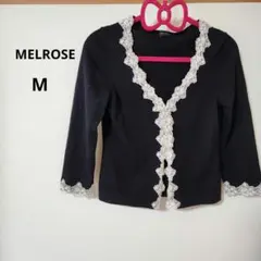メルローズ☆七分袖カーディガン☆ブラック