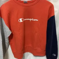 Champion トレーナー 160サイズ オレンジ/ネイビー
