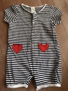 H&M ストライプロンパース 92cm