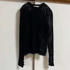 MOUSSY ブラック 長袖ニット Fサイズ
