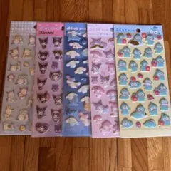 ぷくっとシール　サンリオ5点セット
