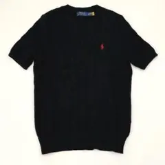 現行タグ✨Polo Ralph Lauren ネイビー 半袖 ケーブルニット