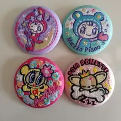 ナルミヤキャラクターズ　刺繍缶バッジ　4個セット