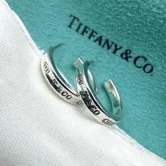 【TIFFANY&Co】鏡面仕上げ　ナロー　ピアス　1837 フープ