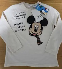 【新品タグ付き】 ZARA KIDS ディズニー ミッキー 長袖Tシャツ 110