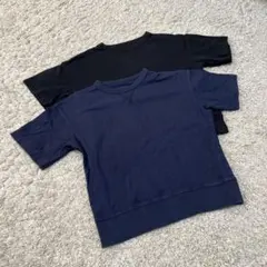 GU KIDSスウェT(５分袖) ネイビー　ブラック　120